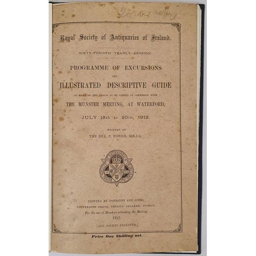 603 - Programme of Excursions and illustrated Guide in connection with the Munster Meeting at Waterford, J... 