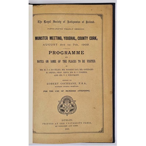 605 - Munster Meeting, Youghal, County Cork August 3rd to 7th, 1903. Programme and Notes on Some of the Pl... 