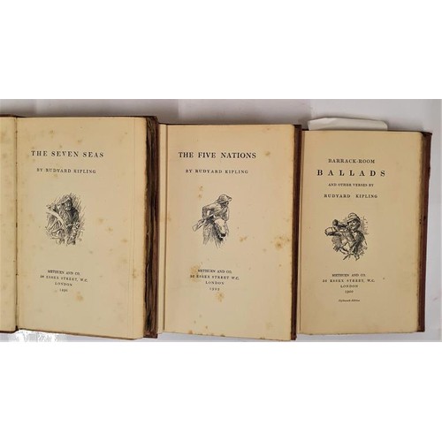 625 - Rudyard Kipling X 3 Titles: The Seven Seas ,Published by Methuen and Co., London, 1896. First Trade ... 