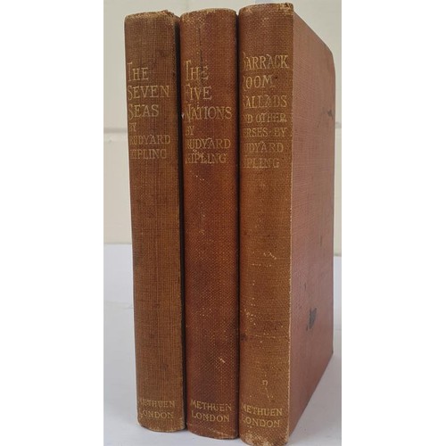 625 - Rudyard Kipling X 3 Titles: The Seven Seas ,Published by Methuen and Co., London, 1896. First Trade ... 