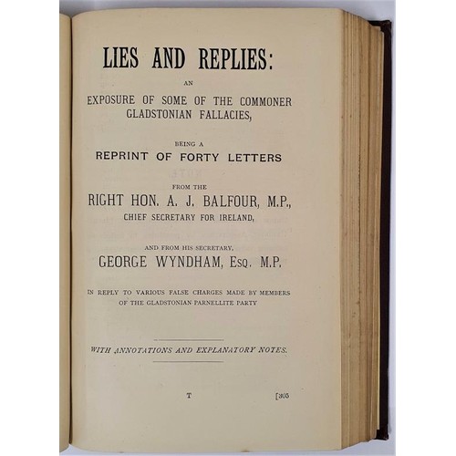 626 - Irish Loyal and Patriotic Union Publications for 1890. Parnell Commission Report ; Methods of the Le... 