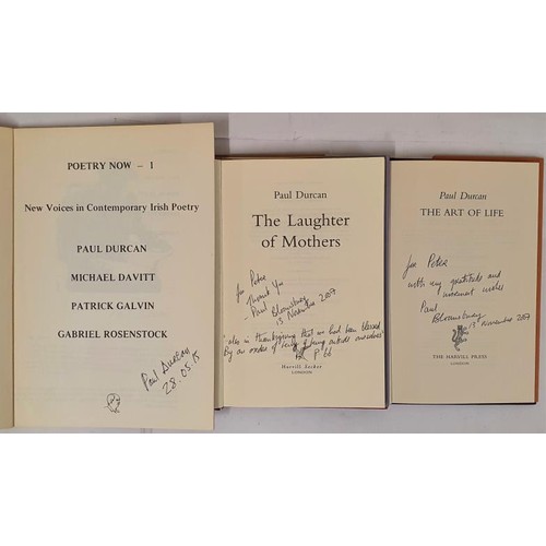 650 - Paul Durcan – The Laughter of Mothers, First UK edition, First Printing. Signed, dated, and in... 