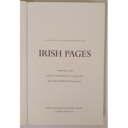 653 - Irish Pages; a journal of contemporary writing, six copies; autumn/winter2002/2003, spring/summer 20... 