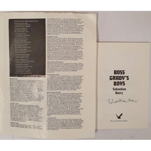 674 - Sebastian Barry - Boss Grady's Boys. Raven Arts, 1989. First Edition, First Printing. A collector's ... 