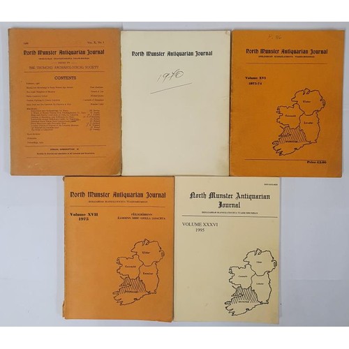 684 - North Munster Antiquarian Journal. 1966-1995. Broken run of 5 scarce illustrated journals. (5)