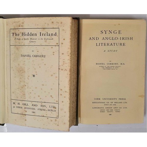 688 - Daniel Corkery. The Hidden Ireland. 1925 Fine d.j. and Daniel Corkery Synge and Anglo-Irish Literatu... 