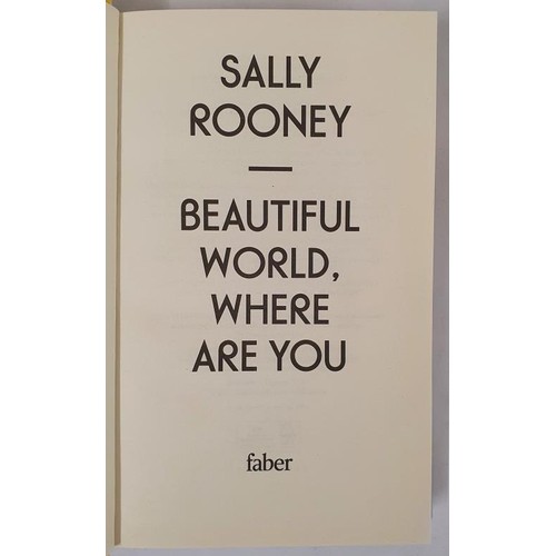 689 - Sally Rooney - BEAUTIFUL WORLD, WHERE ARE YOU. First UK Edition 2021, First Printing. A true first e... 