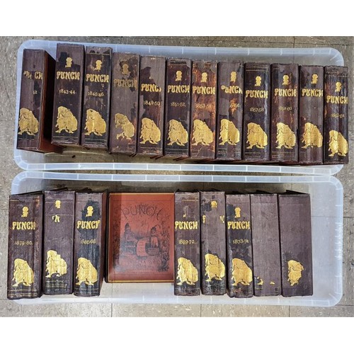 700 - PUNCH'S Almanack. 21 Volumes. Earliest edition from 1841-42, Latest 1883-84