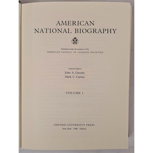 702 - American National Biography (24 Volume Set) Published by Oxford University Press, 1999, an invaluabl... 