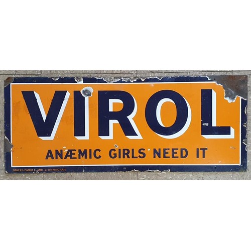 2 - Virol, Anaemic Girls Need It - Enamel Advertising Sign - Original, 30