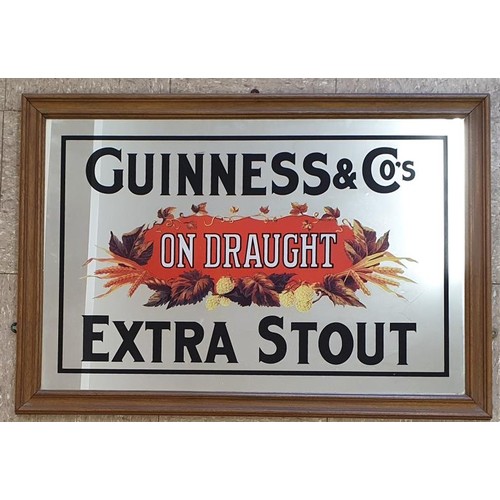 7 - Guinness & Co., Extra Stout On Draught, Pub Mirror - Original, 33