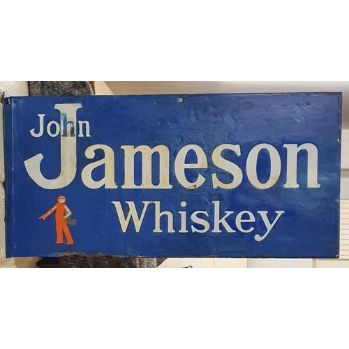 10 - 1950's John Jameson Whiskey, double sided enamel advertising sign, 16
