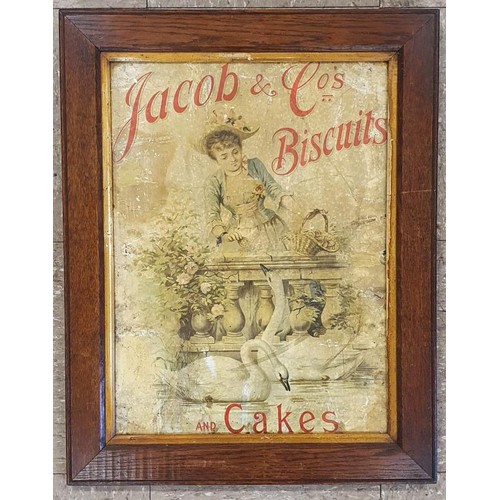 30 - Jacob & Co., Biscuits And Cakes Victorian advertisement, framed, 12