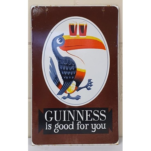 46 - Guinness Double Sided Toucan Enamel Sign, 14