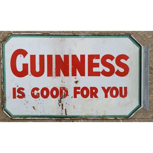 70 - Vintage 1950's 'Guinness Sold Here' two sided enamel sign