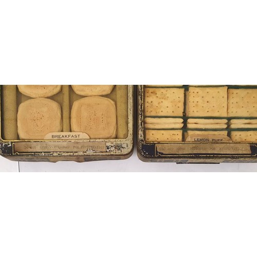 71 - 2 Rare Edwardian Jacobs counter top displays for Lemon Puff and Breakfast Biscuits containing origin... 