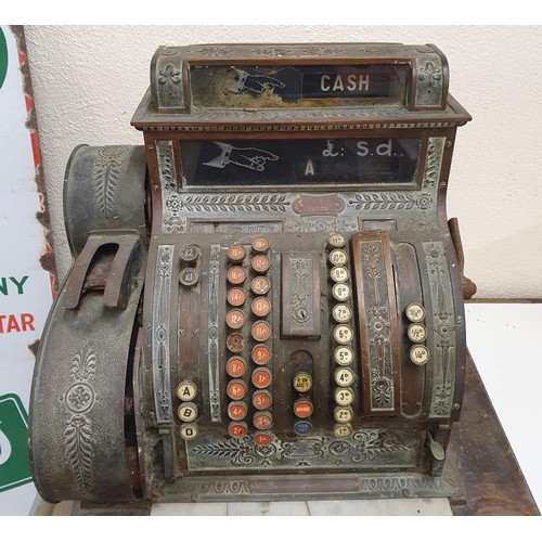 100 - Large Victorian Brass National Cash Register