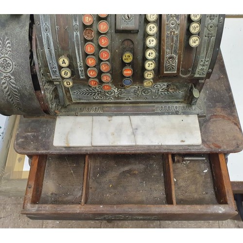 100 - Large Victorian Brass National Cash Register