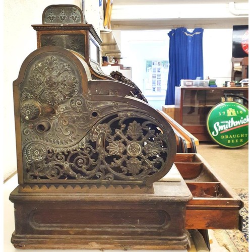 100 - Large Victorian Brass National Cash Register