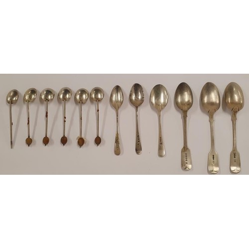 114 - Collection of Victorian and some earlier Silver Tea/Coffee spoons, c.140grams