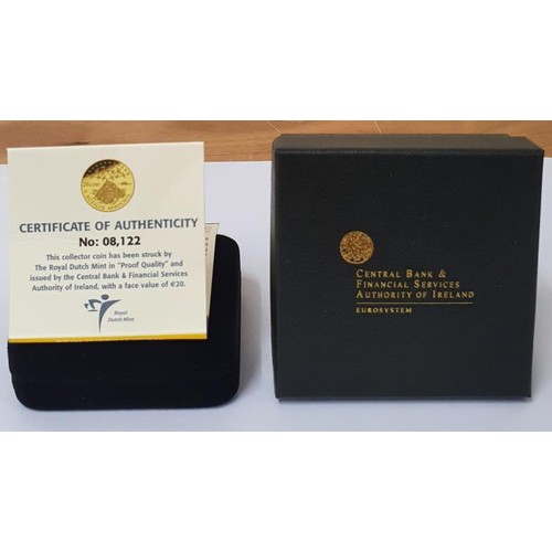 157 - Gold Proof Coin 2008. Comprising a €20 Gold Proof Coin. Limited edition no. 8,122 of 15,000. Th... 