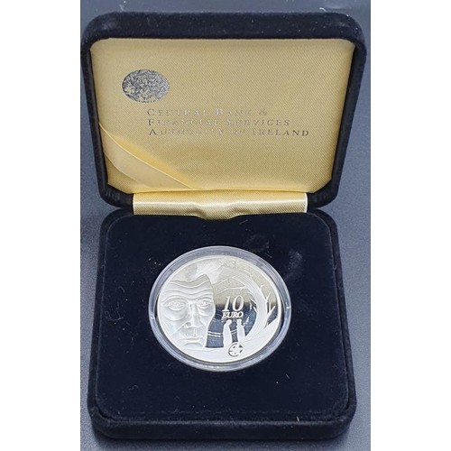 166 - Samuel Beckett €10 Silver Proof Coin. Issued by the Central Bank of Ireland in 2006. Limited ed... 