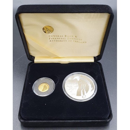 170 - Samuel Beckett Proof Set of a €20 Coin & a €10 Silver Coin. Issued by the Central Bank... 