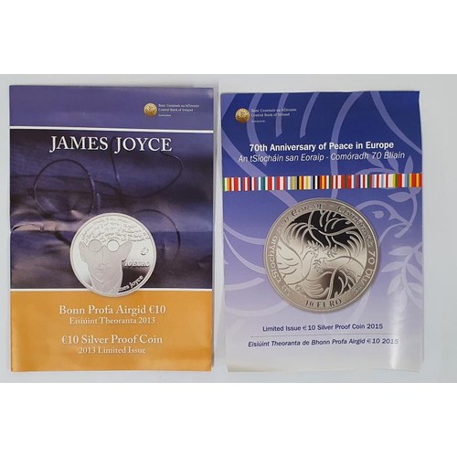 197 - Ireland European €10 Silver Proof Coin Programme - 2012 Jack B Yeats, No.7010 of 12,000; James ... 