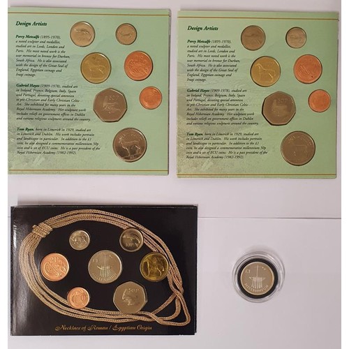 202 - Ireland - Official Millennium Coin Set of 7 Un-Circulated Coins, in original packaging, Silver Proof... 