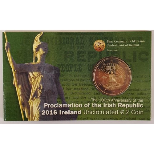 203 - Centenary of the 1916 Easter Rising and the Proclamation of the Irish Republic - 2016 €2 Proof ... 