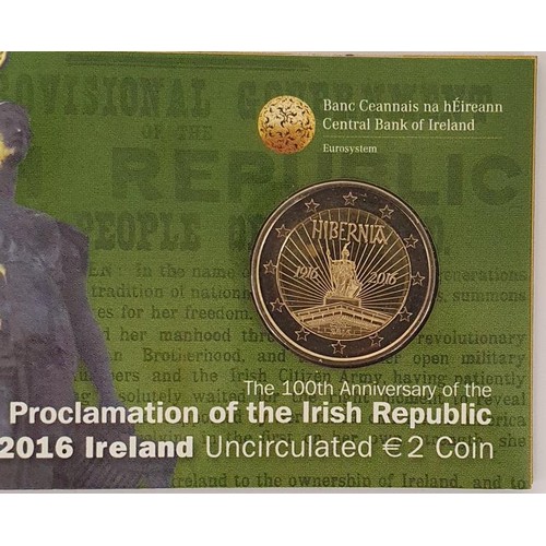 205 - Centenary of the 1916 Easter Rising and the Proclamation of the Irish Republic - 2016 €2 Proof ... 