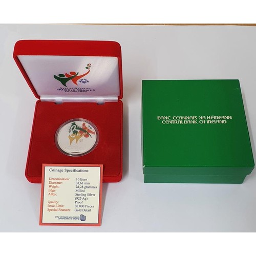 208 - 2003 Irish Silver Proof €10 Commemorative Coin Ireland Special Olympics, Ltd Edit of 30,000 wit... 