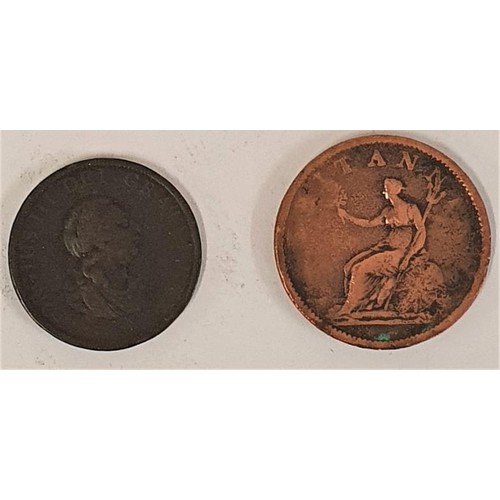 218 - George III half penny and a George III one penny, 1799/1806