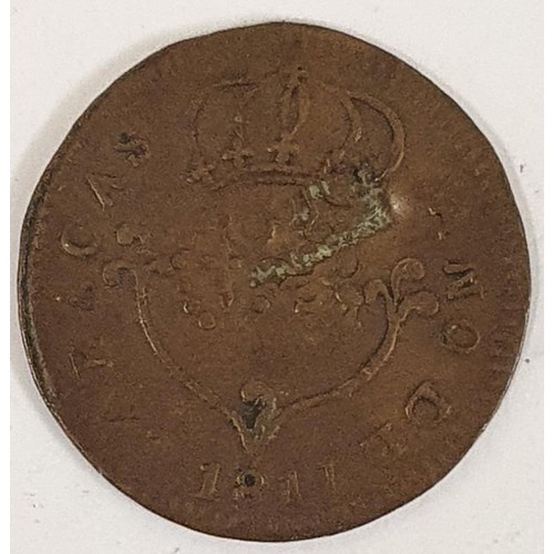 224 - 1817 Venezuela Caracas 1/4 Real, with minting error