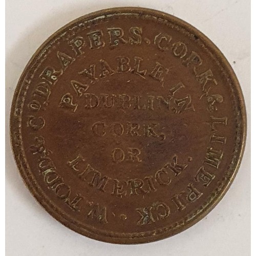 225 - 1 Farthing Token - Todd, Burns & Co., Mary St. Dublin. - W Todd & Co. Drapers Dublin, Cork, ... 