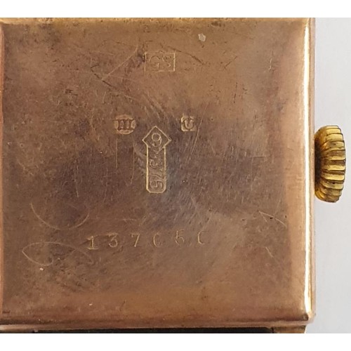 238 - Vintage 9ct Rose Gold Case Lady's Wrist Watch
