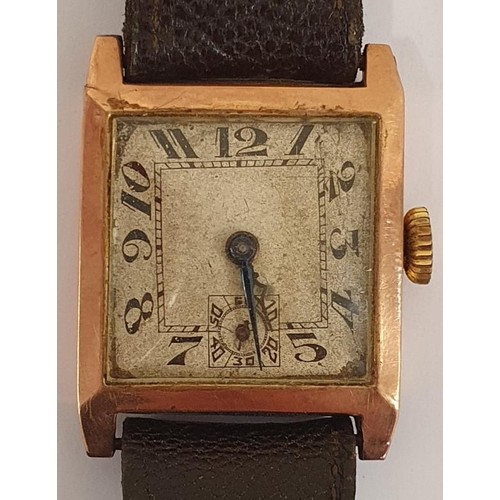 238 - Vintage 9ct Rose Gold Case Lady's Wrist Watch