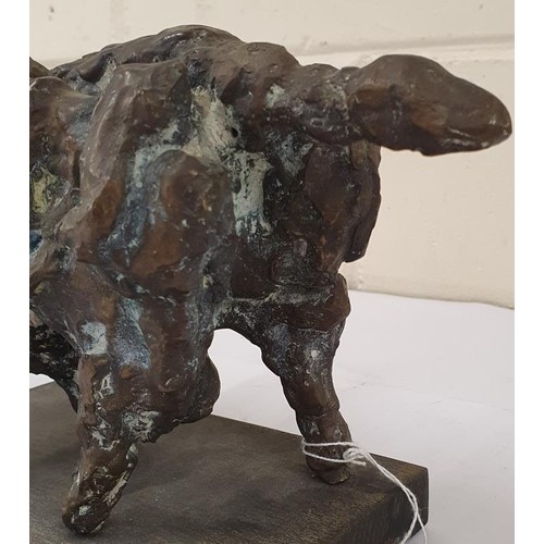 251 - John Behan RHA, b.1938, Bronze Bull, signed John Behan & dated 1975. On a simple softwood base. ... 