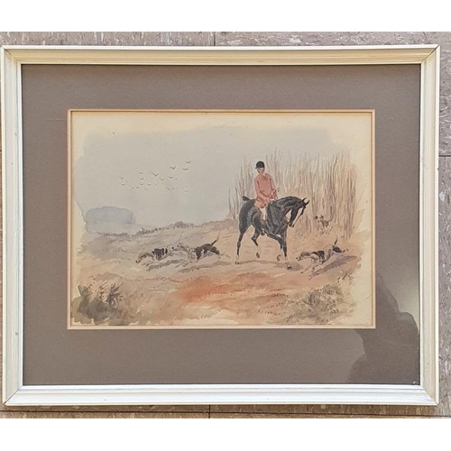 280 - Longe, William Verner. (1857-1924). A Collection of Five Watercolour Studies of Fox Hunting Scenes. ... 