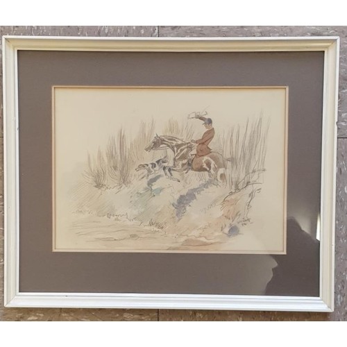 280 - Longe, William Verner. (1857-1924). A Collection of Five Watercolour Studies of Fox Hunting Scenes. ... 