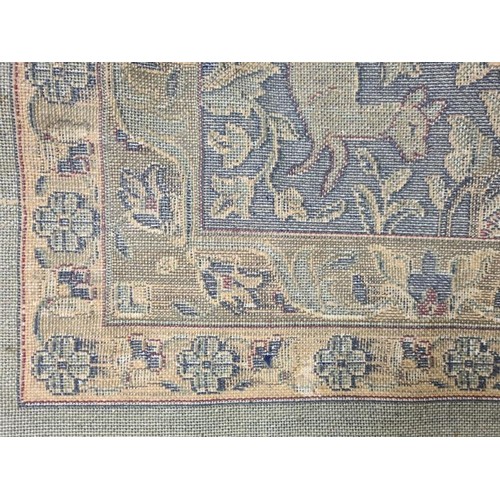 285 - Good Large Floor Rug decorated with an array of animals and floral panels on a cream ground and with... 