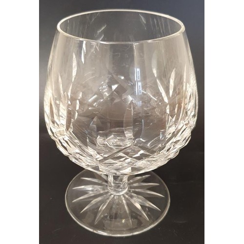 294 - Set of Six Vintage Waterford Crystal Lismore Brandy Balloon Glasses, c.12oz. In original packaging. ... 