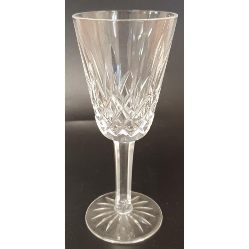 298 - Set of Six Vintage Waterford Crystal Lismore Sherry Glasses. In original packaging. Serial number 60... 