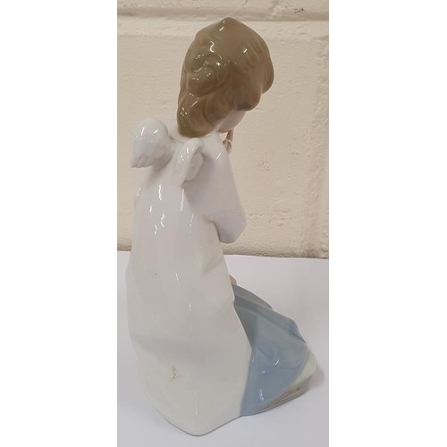 301 - Vintage Lladro Guardian Angel with Child Figure, c.6.75in tall, 4635, in original packaging, re... 