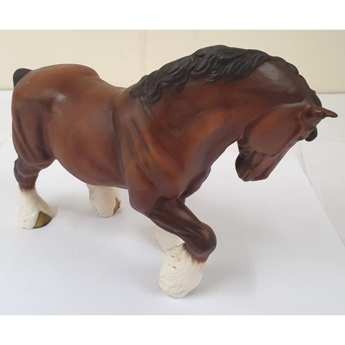 305 - Beswick Large Action Shire Horse in Very Desirable Matt Brown. Model no: 2578. The piece was designe... 