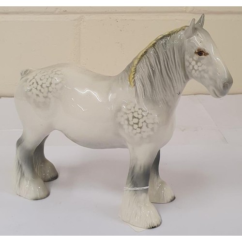 Beswick Dapple Grey Shire Horse. Model 818 by Arthur Gredington, issued  between 1961 and 1989. c.21x