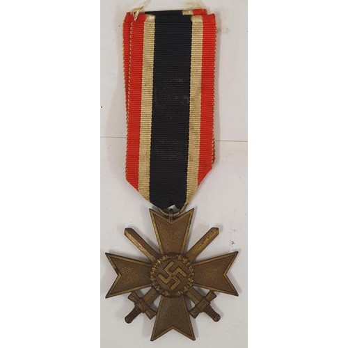 317 - War Merit Cross (with swords), Third Reich. Combatant cross for valour. Good quality early war examp... 