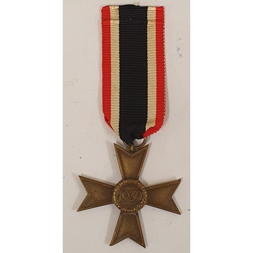 318 - War Merit Cross (without swords), Third Reich. Good quality early war example for civilians for outs... 