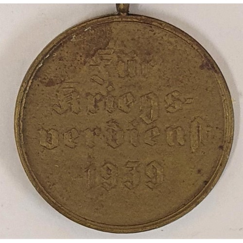 320 - War Merit Medal, Third Reich. Civilian brass medal normally awarded for exceeding production quotas ... 