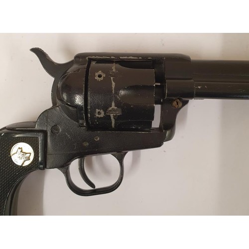 334 - Replica 7-Shot Cowboy Pistol with wolf motif on grip